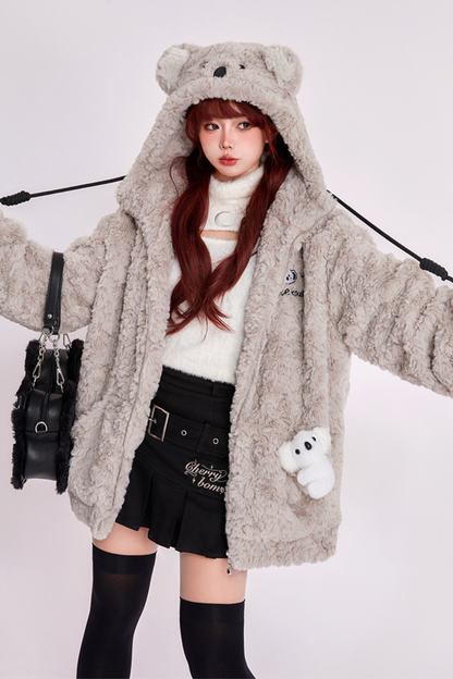 アニマルフード付きコート