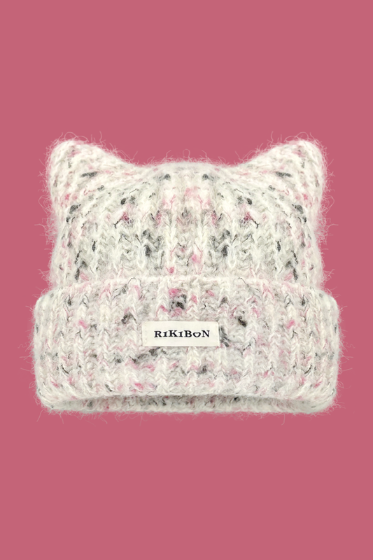 Y2K猫耳ニット帽