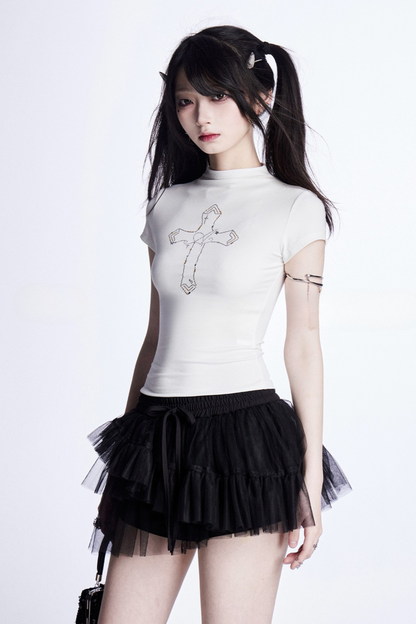 クロス ハーフスリーブ Tシャツ