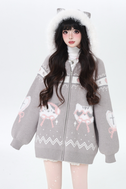 Snow Fair Island Cardigan + Leg Warmers