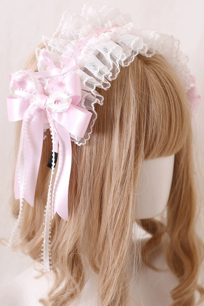 Pink Silk Satin Ballet Lolita Accessories