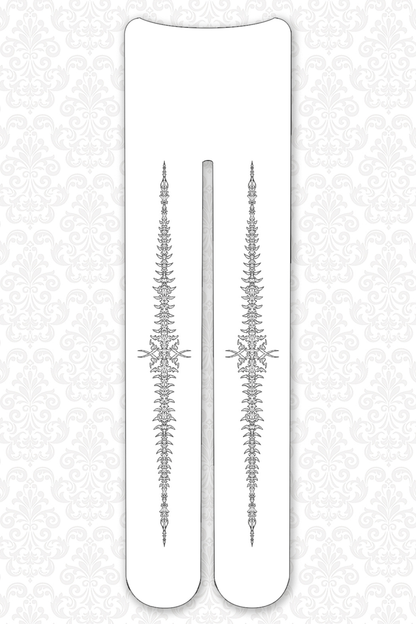 シルバーアンドブラックフォイルタイツ