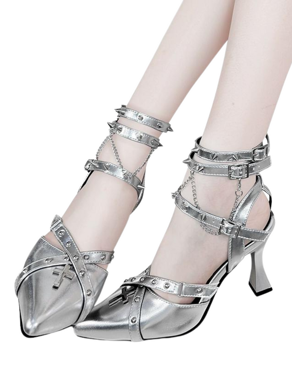 Gothic Punk Pointed Toe High Heels