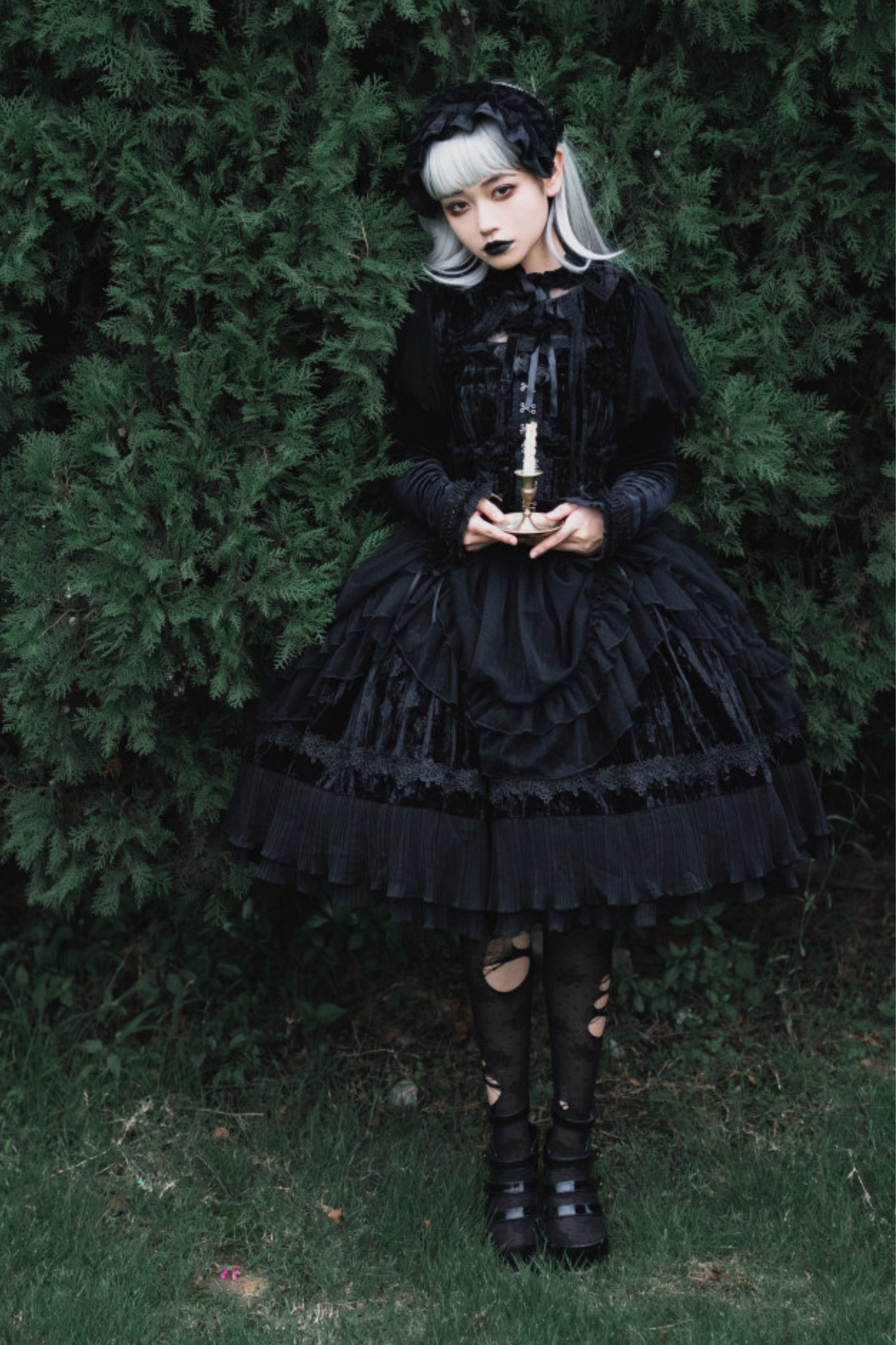 Gothic Chic Doll Lolita Dress + Short Jacket
