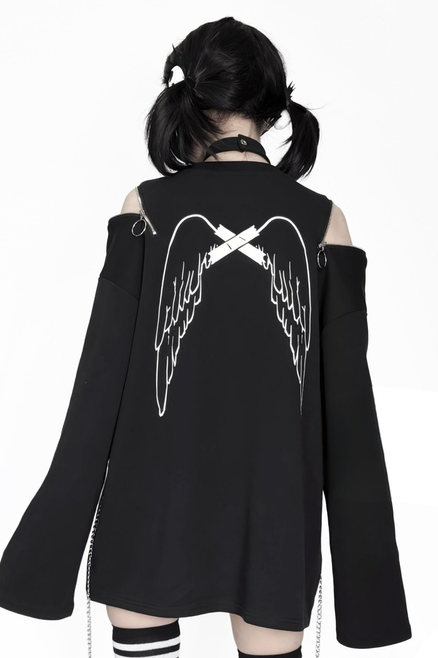 Melancholy Sculpture Off-Shoulder Top