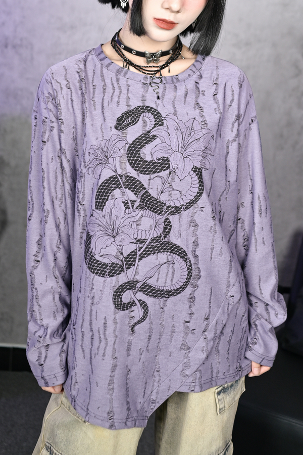 China Hall Print Loose Top