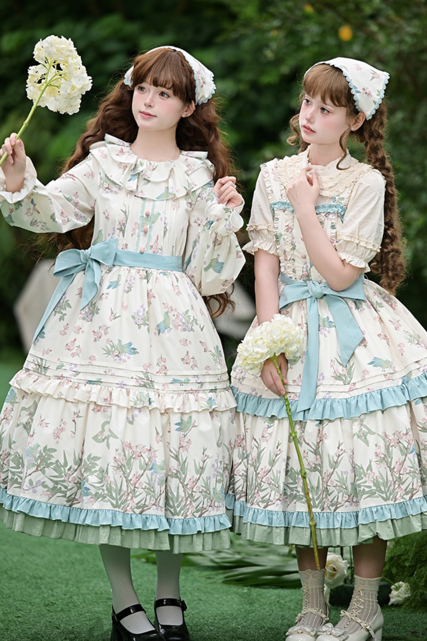 【予約商品】フォレストフラワードレス+サスペンダースカート+ブラウス+カーディガン+スカーフ