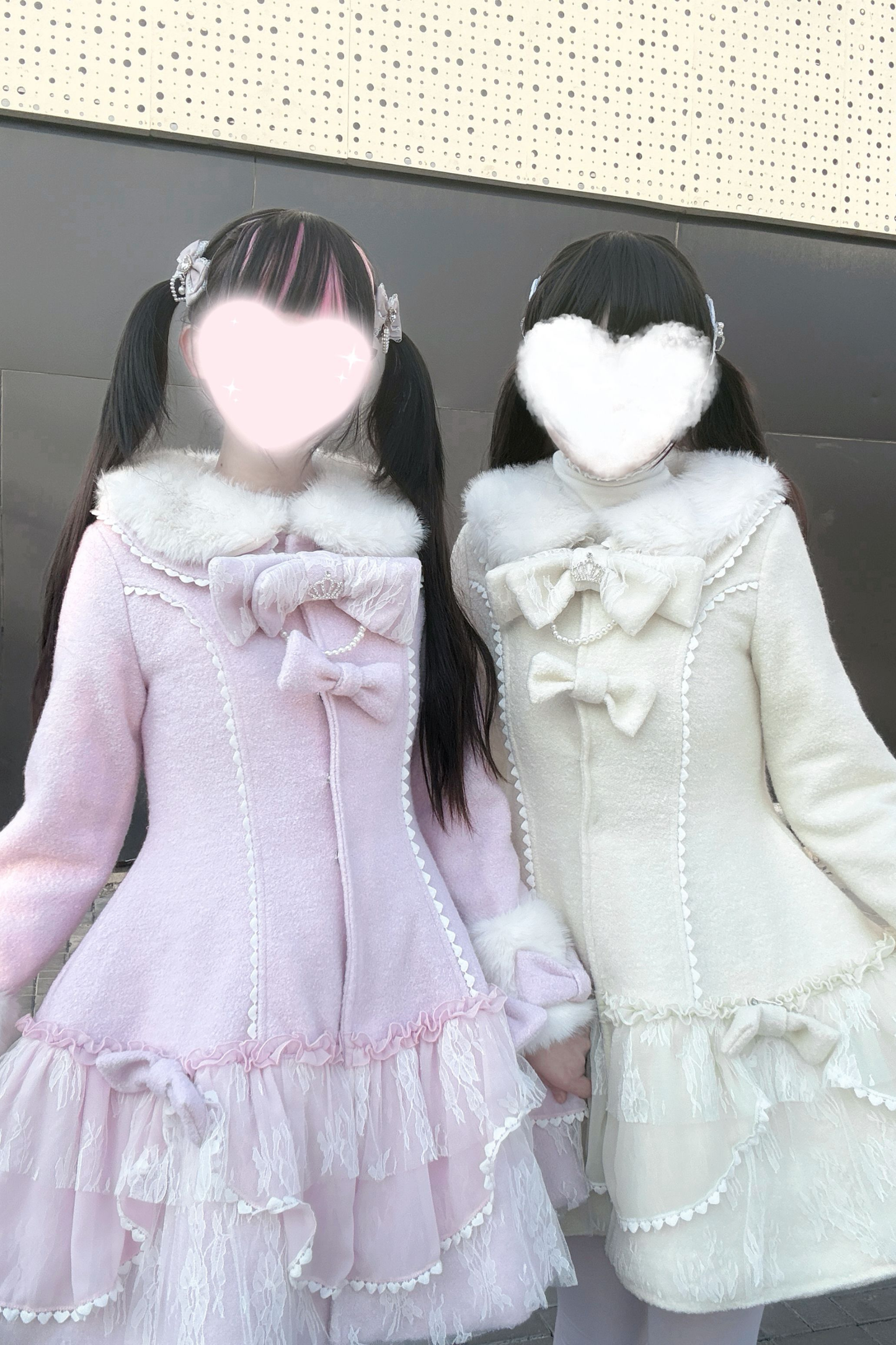 ガーリースノーリボンコート