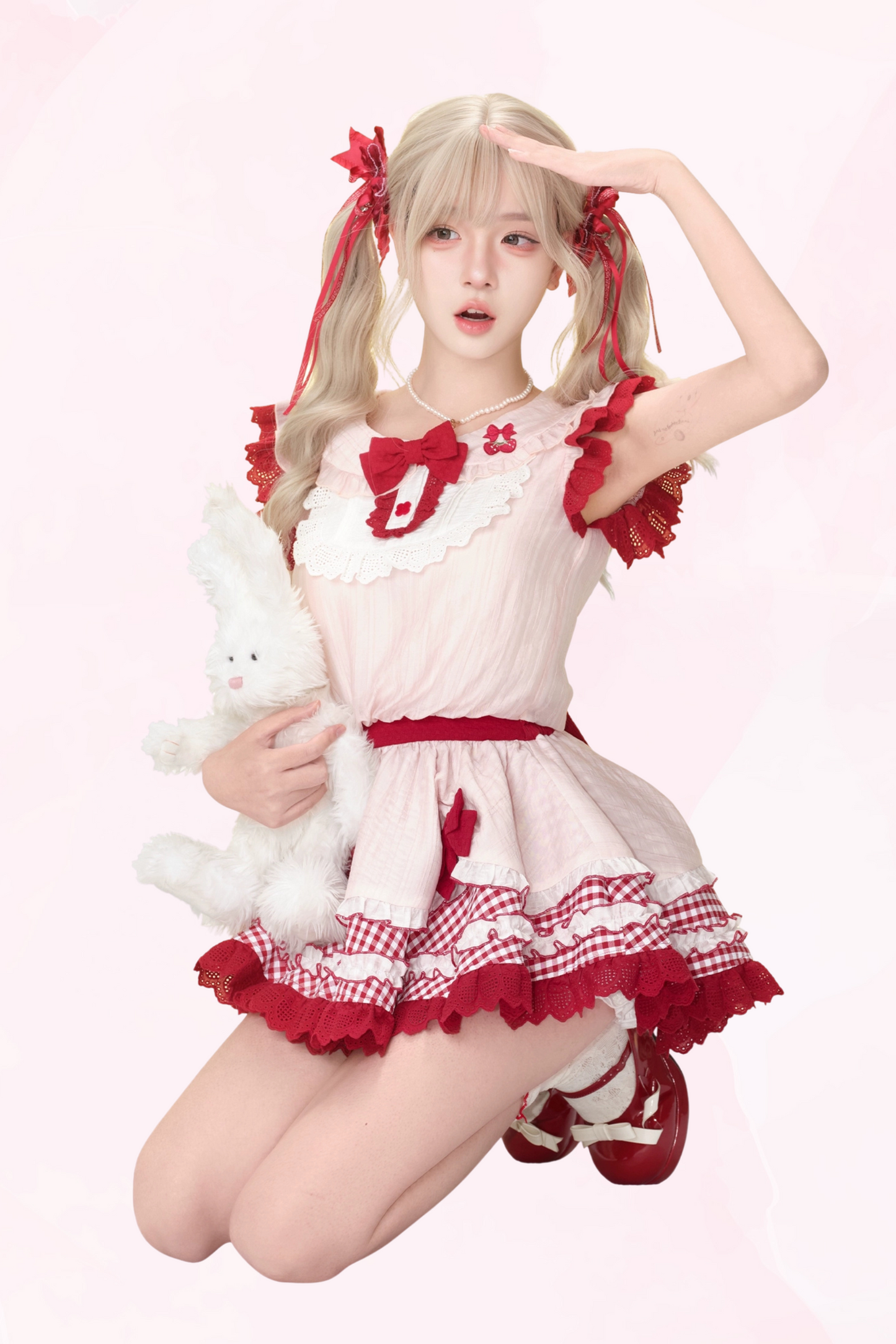 Strawberry Sweet Cream Dress + Inner Pants