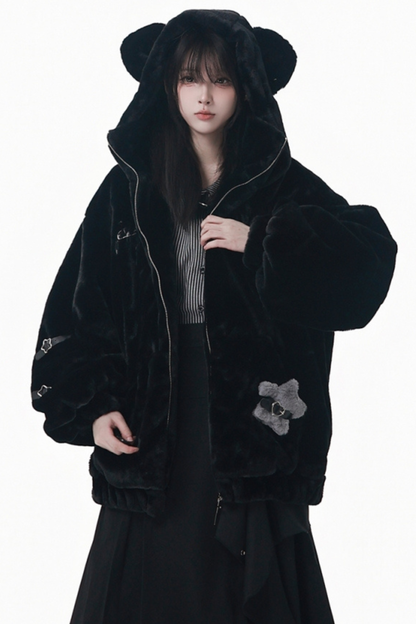 クマフードスターショートコート