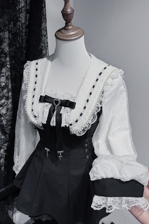 Mine ribbon flared top + shorts