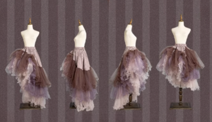 【予約商品】ストライプグリッドファンタジードレスセット＋アシメチュールスカート＋ベール