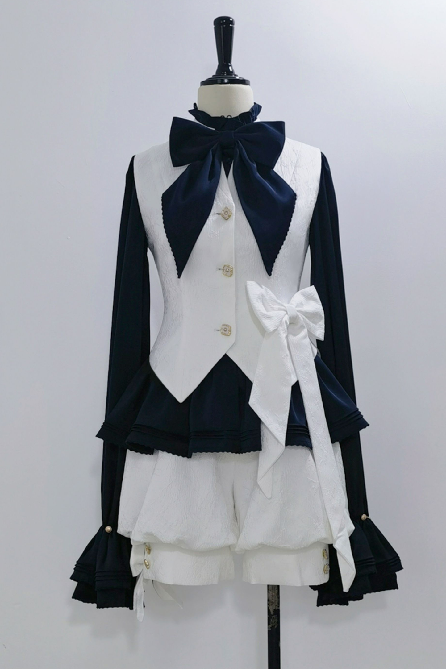 レトロエレガント皇子リボンシャツ