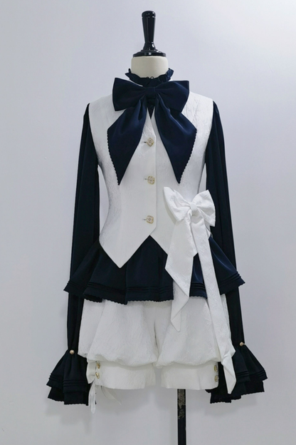 レトロエレガント皇子リボンシャツ