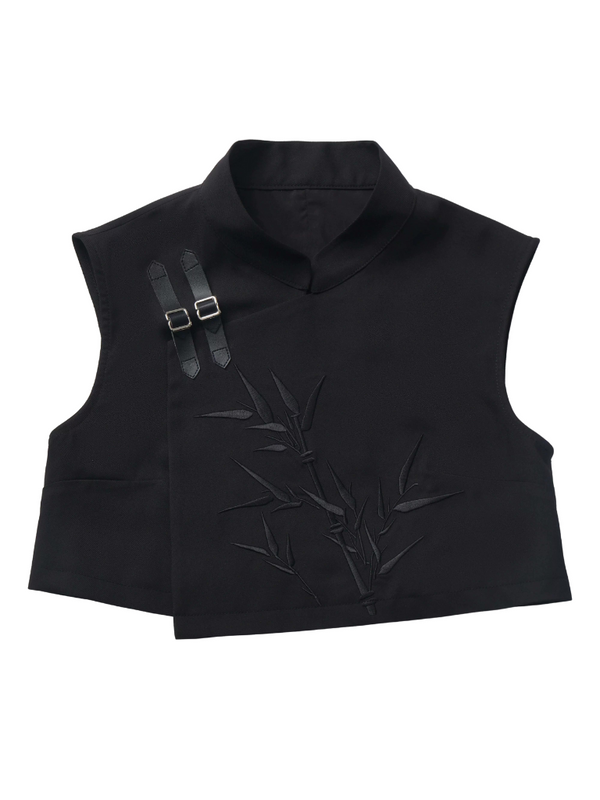 ニューチャイナバンブープリントブラックホワイトデザインスーツ