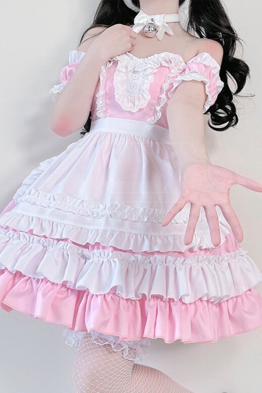 Pink Anime Maid Lolita Dress