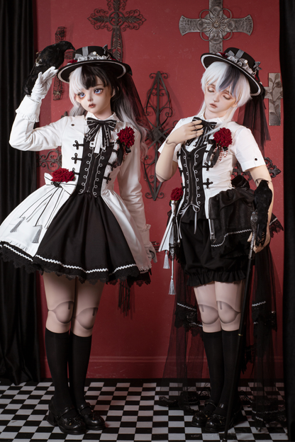 ダークローズゴシックプリンセスロリータセット+ダークローズゴシックプリンスロリータセット