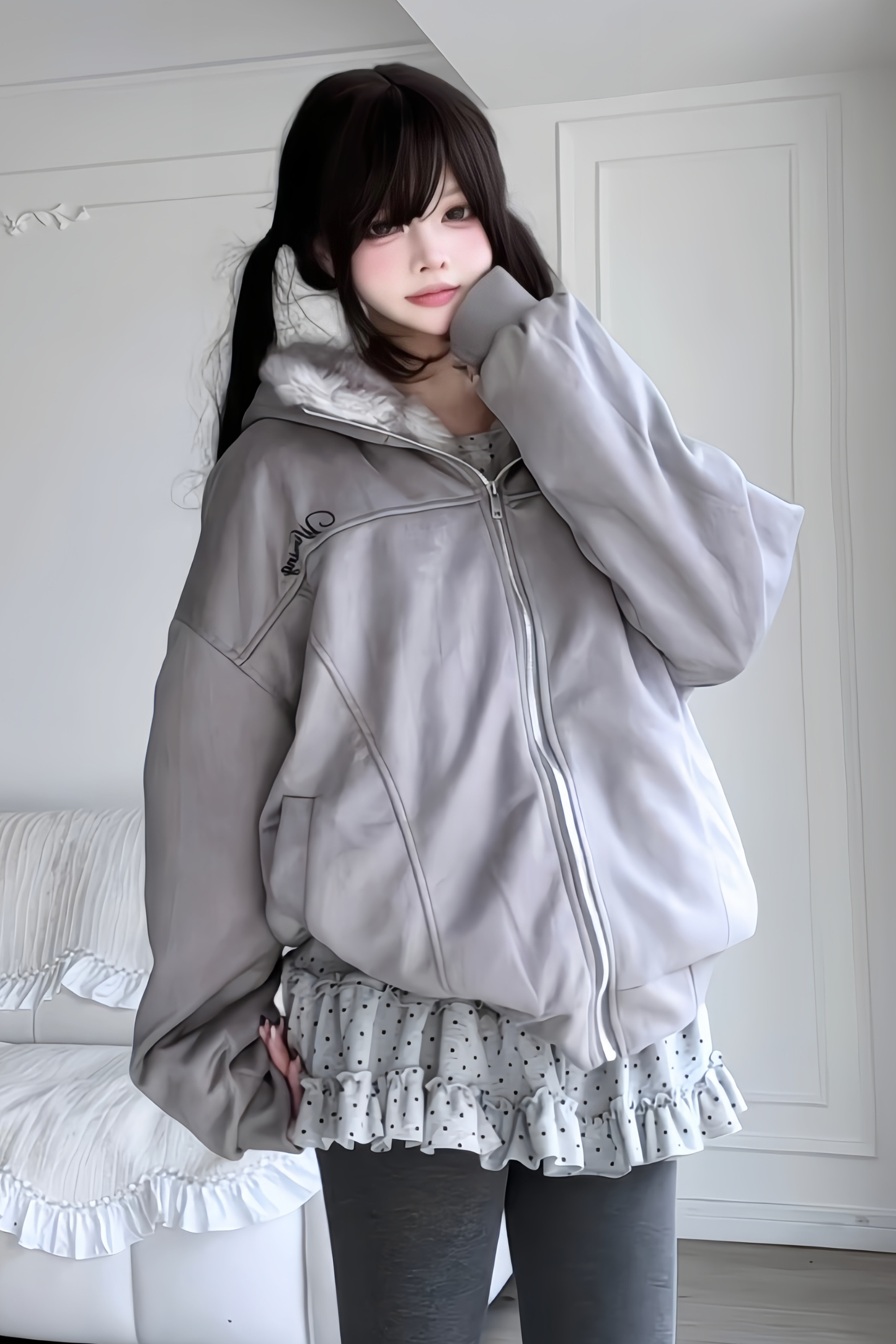 Rabbit Ear Hooded Jacket