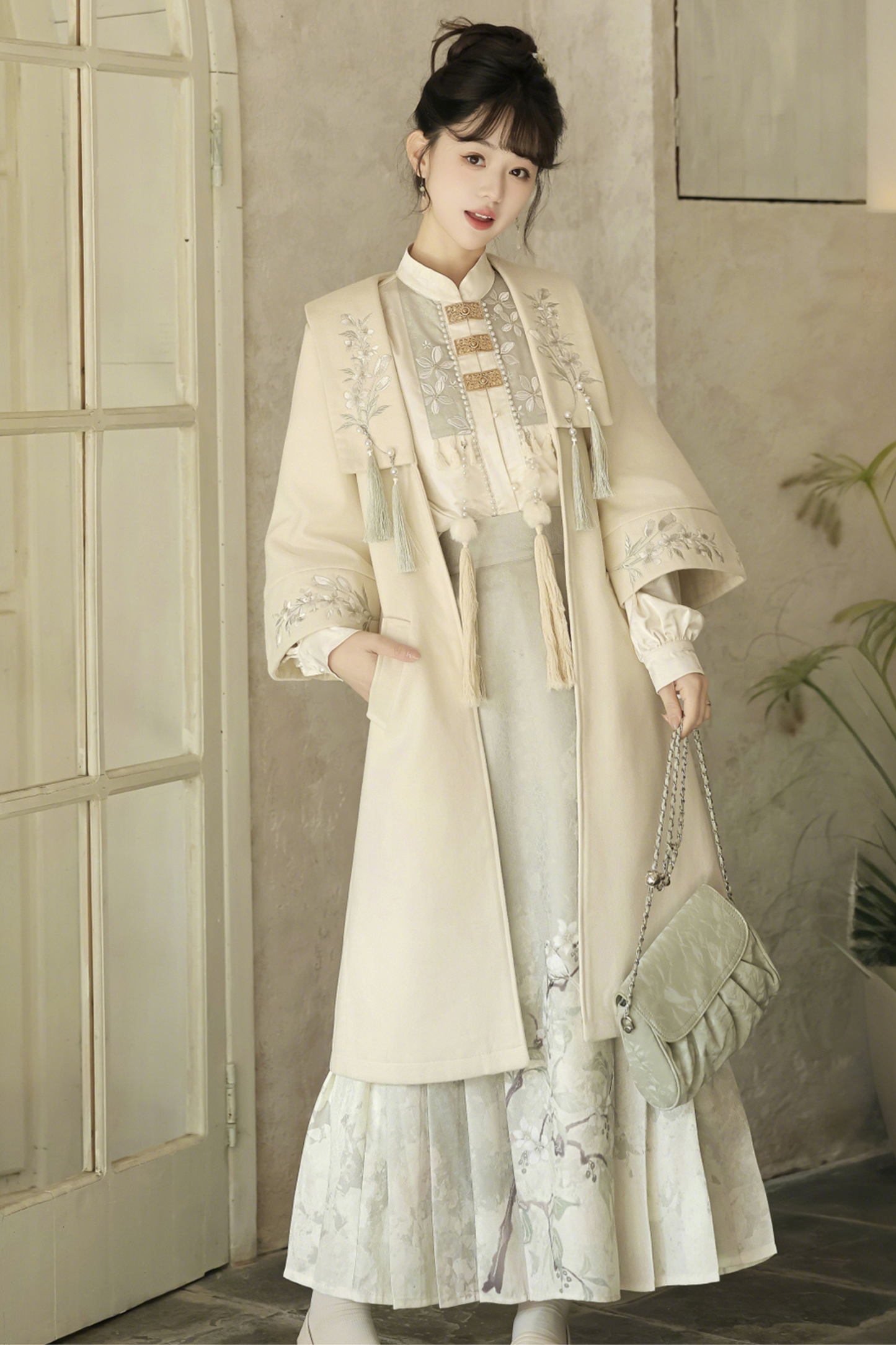 フォレストチャイナコート+スカート+トップス