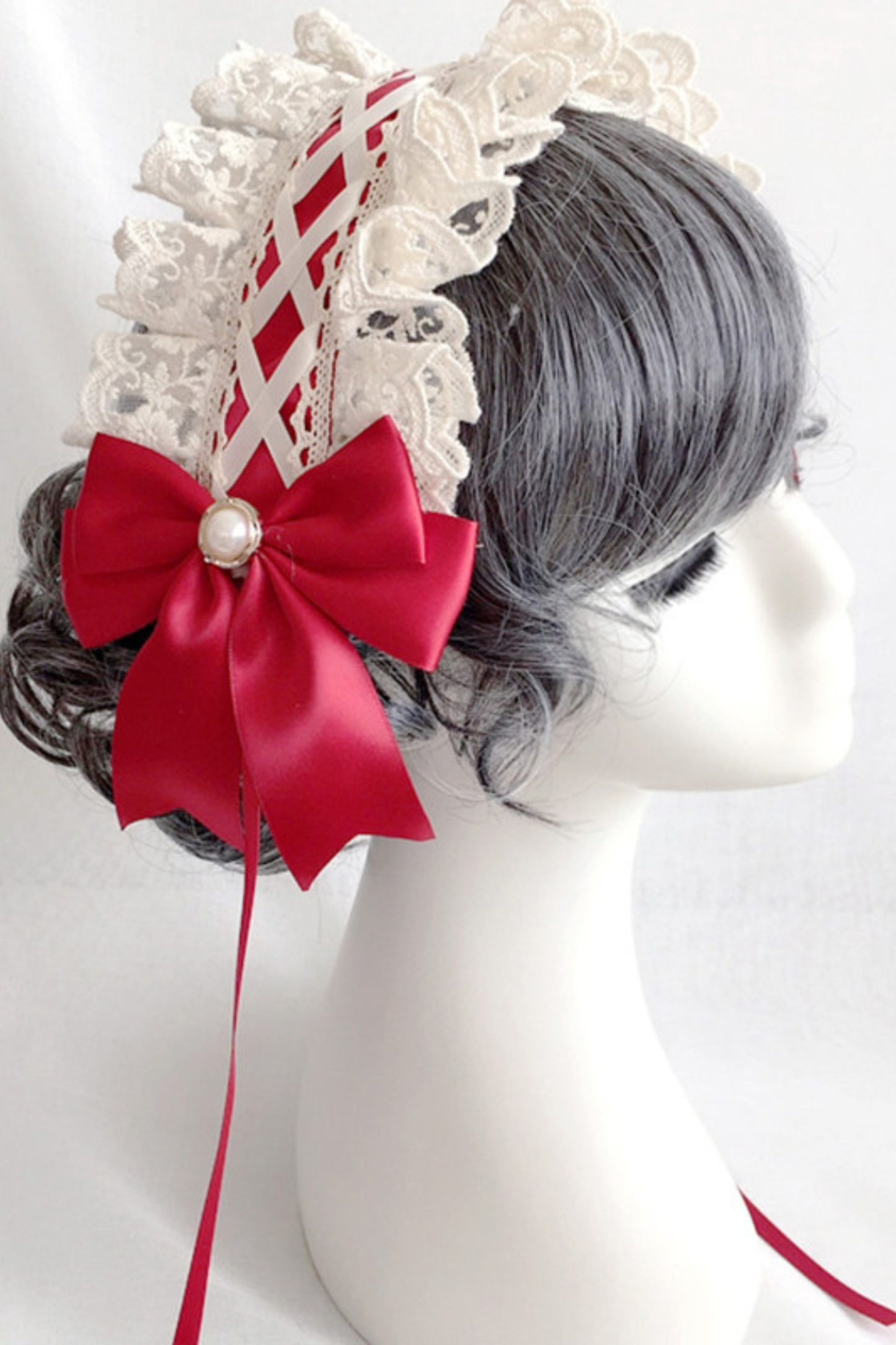 フリルリボンロリータヘッドドレス