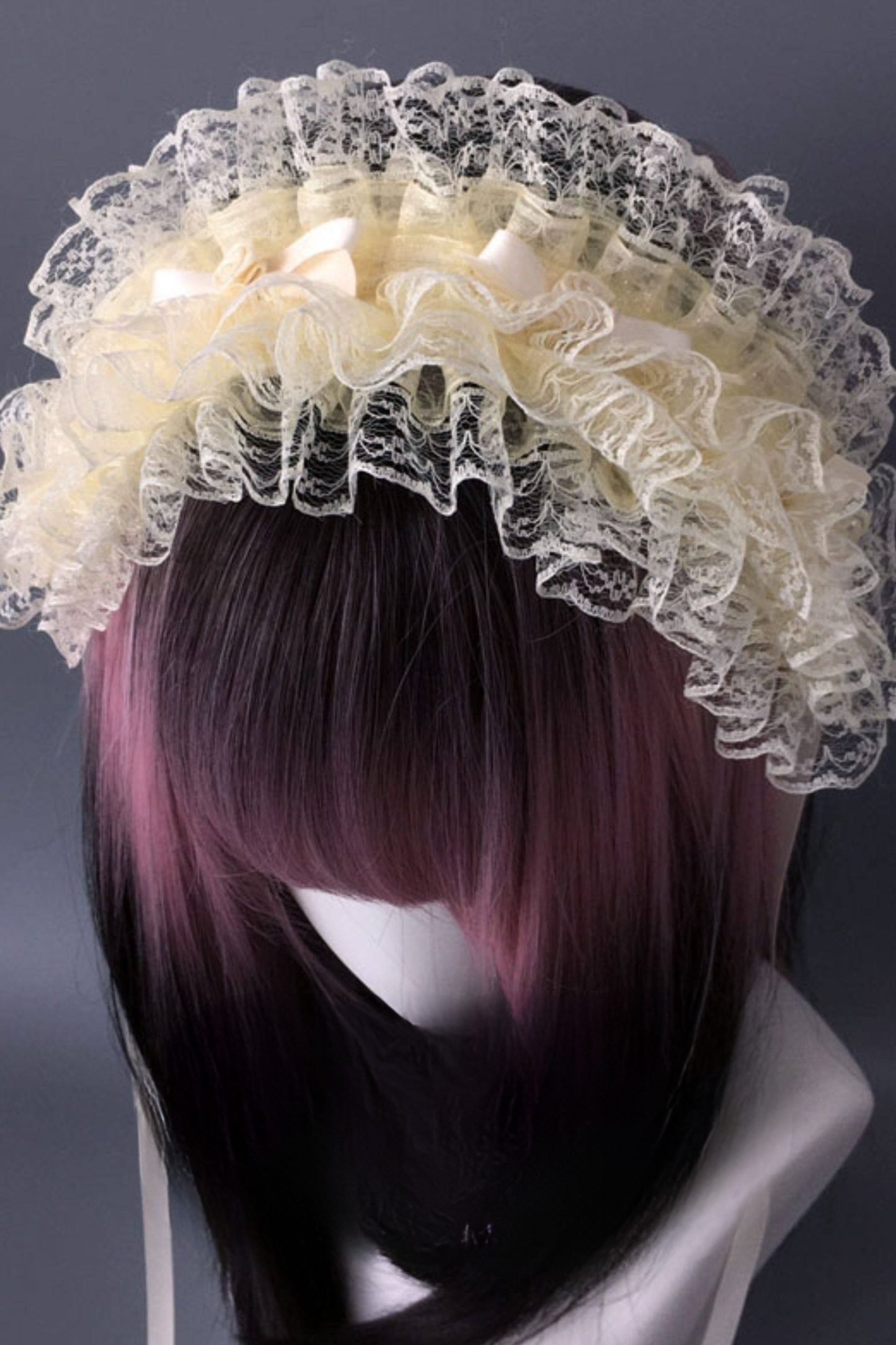 シックレースロリータヘッドバンド