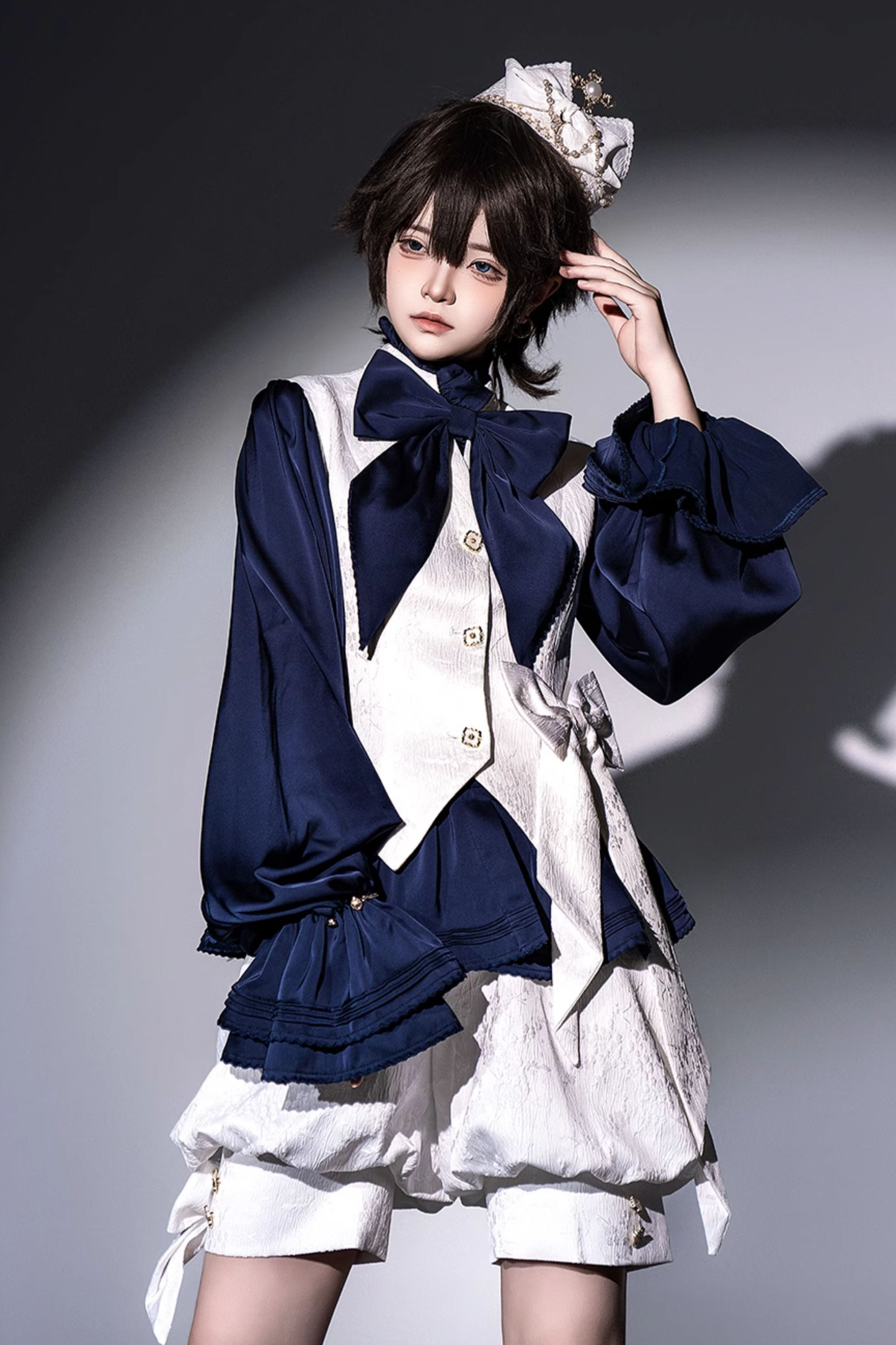 ホワイトムーンライトゴシッククラウンアクセサリー