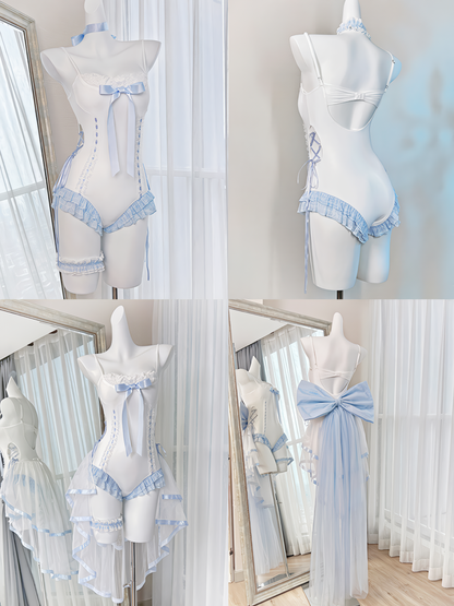 [May 10 reservation deadline] Lace-up Big Ribbon Fairy Swimwear