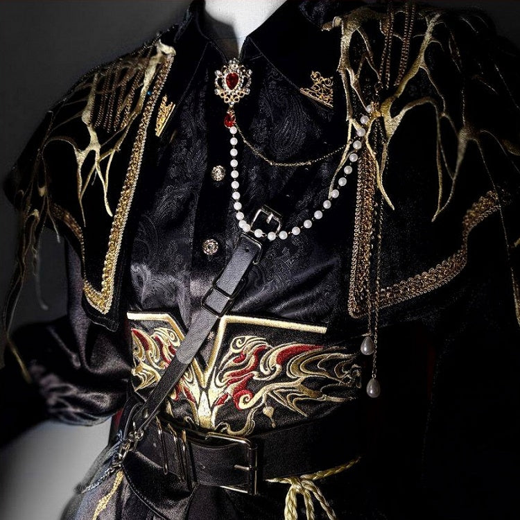 【予約商品】ダークファンタジーエンブロイダリーケープ＋シャツ＋コルセットトレーン＋パンツ/スカートコンプリートセット＋フルセット