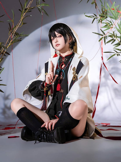 【12月26日予約締切】マウンテンゴーストチャイナプリンスフーディージャケットスーツ＋タッセルネックレス