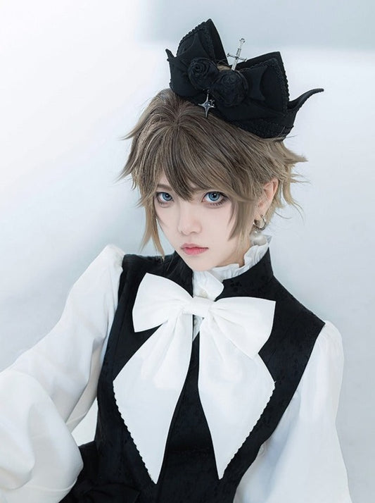 Retro Dark Gothic Lolita Prince Crown Hat