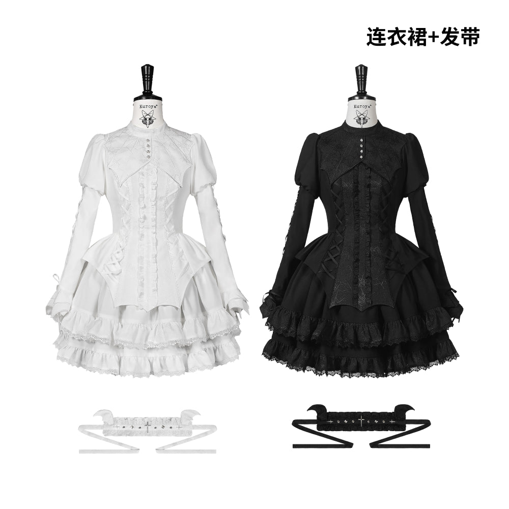 【12月20日予約締切】Camillaスパイダーウェブバットゴシックダークドレス＋ヘアバンド