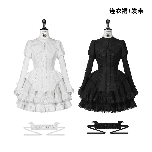 【12月20日予約締切】Camillaスパイダーウェブバットゴシックダークドレス＋ヘアバンド