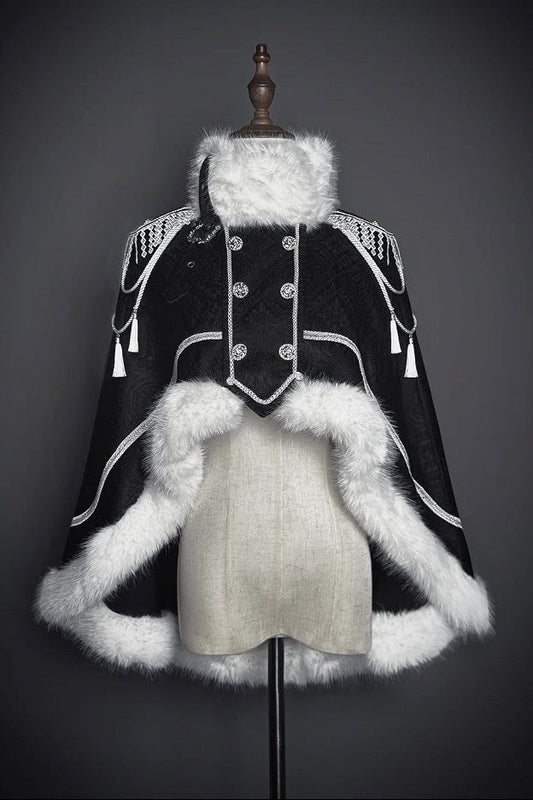 【2月23日予約締切】ドーンブレイカーゴシックミリタリーエポレットファーケープコート