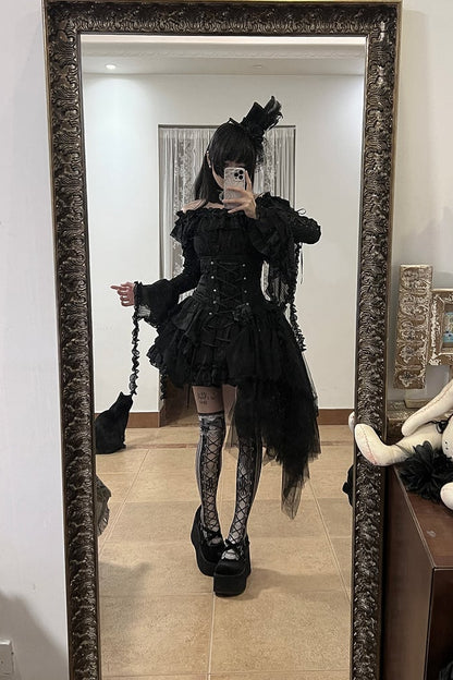 [Deadline for reservations: December 26th] witch's condition Gothic Lolita Off-Shoulder Top + Skirt + Full Set