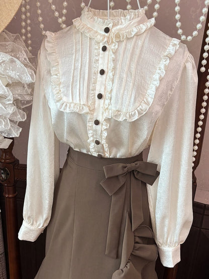 【12月23日予約締切】トワイライトレインロマンティックフリルシャツ