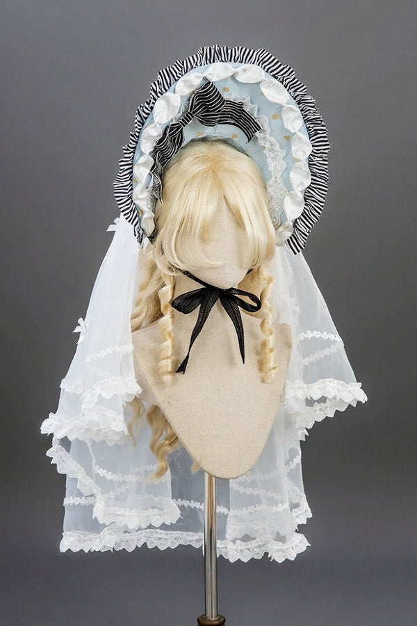 [Pre-order Deadline: July 24] Alice in Wonderland Lolita Series Accessories (Rabbit Ear Hat Ribbon Veil, Bonnet with Veil, Magic Wand, Sash Ribbon, Choker, Wrist Cuffs, Back Bow Train)