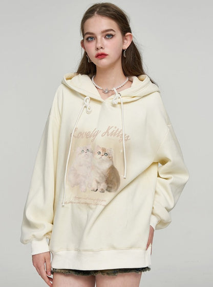 Fairy Cat Over Hood Hooded Hoodie