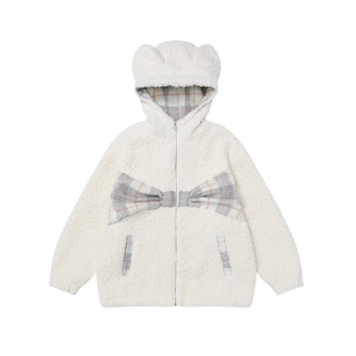 Lamb Wool Hooded Padded Jacket Setup