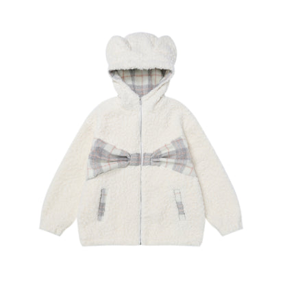 Lamb Wool Hooded Padded Jacket Setup