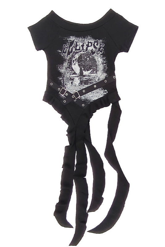 ダークサブカルトップス＋チェックスカート