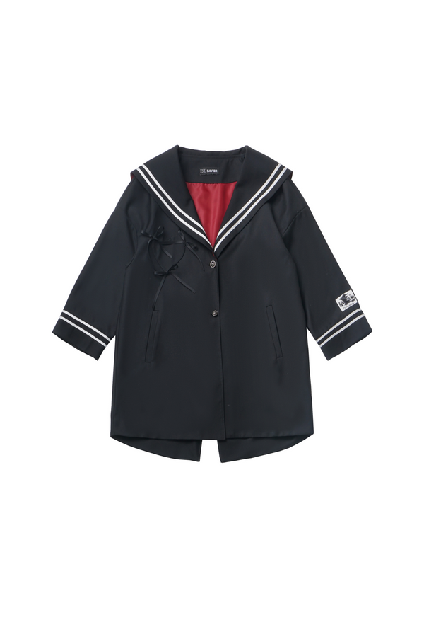 カレッジトレンチコートシャツスカートセット