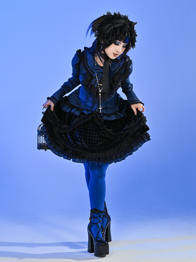 Spider Web Gothic Lace Ribbon Shirt