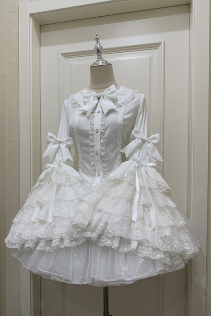 プリンセスリボンフリルスリーブシャツ