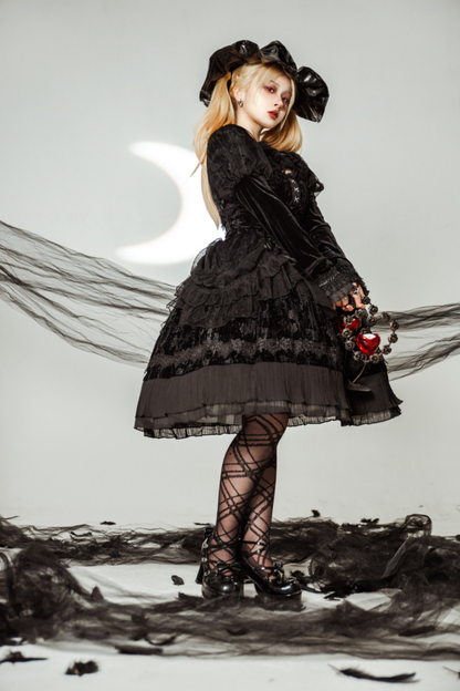 Gothic Chic Doll Lolita Dress + Short Jacket