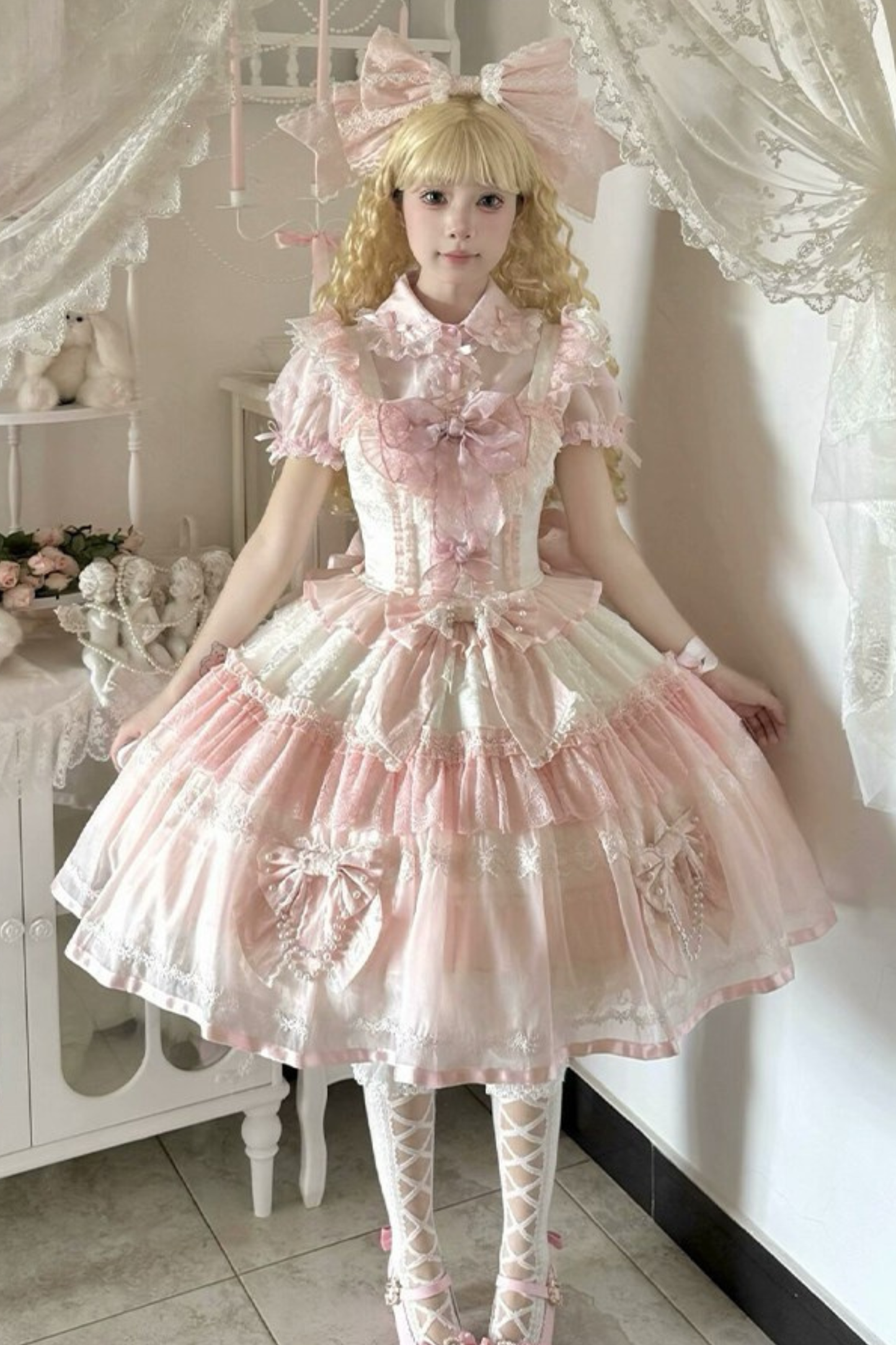 Sweet Princess Lolita Dress + Big Headband