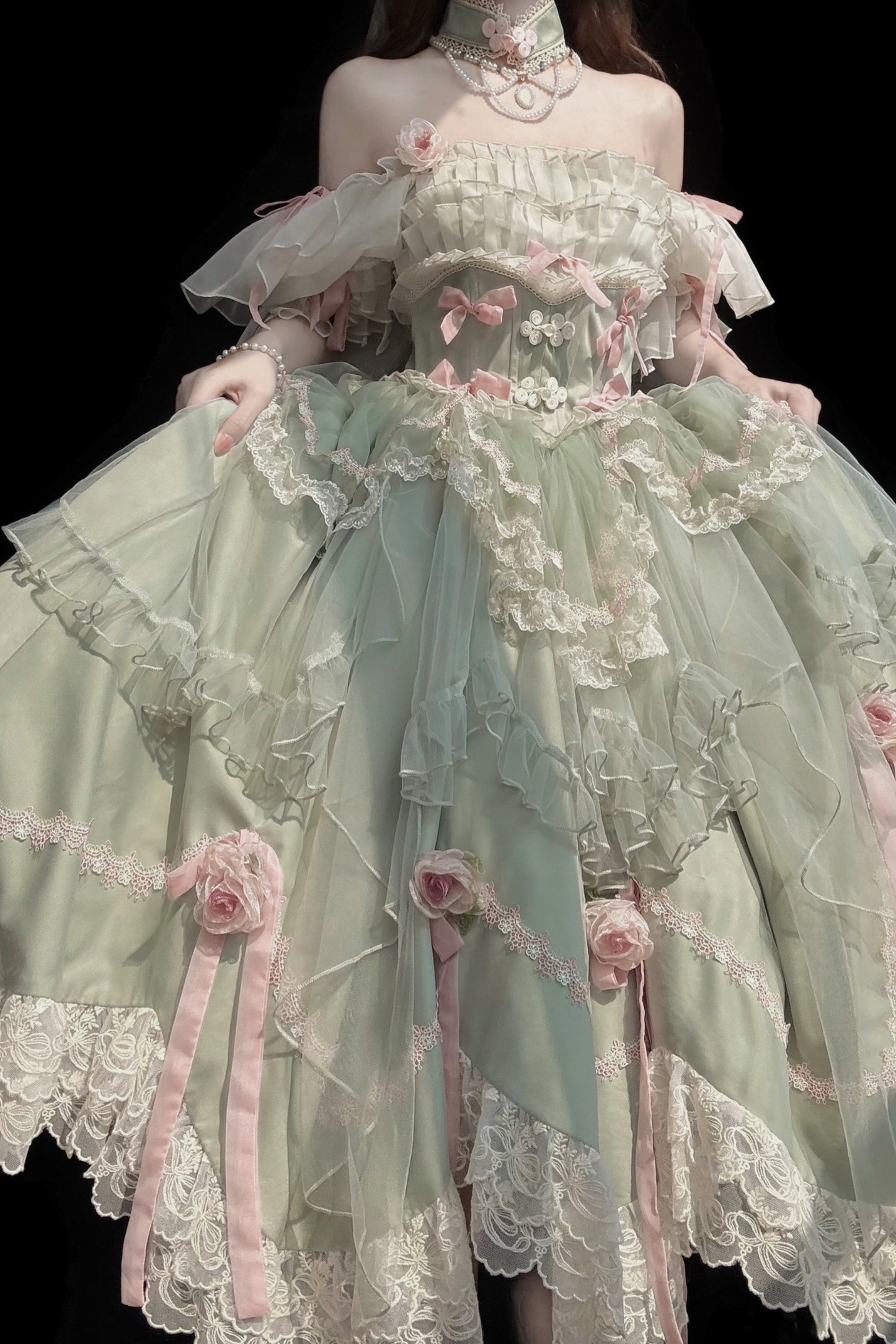 スイートプリンセスドレス+トレーン+ ベール +アクセサリー