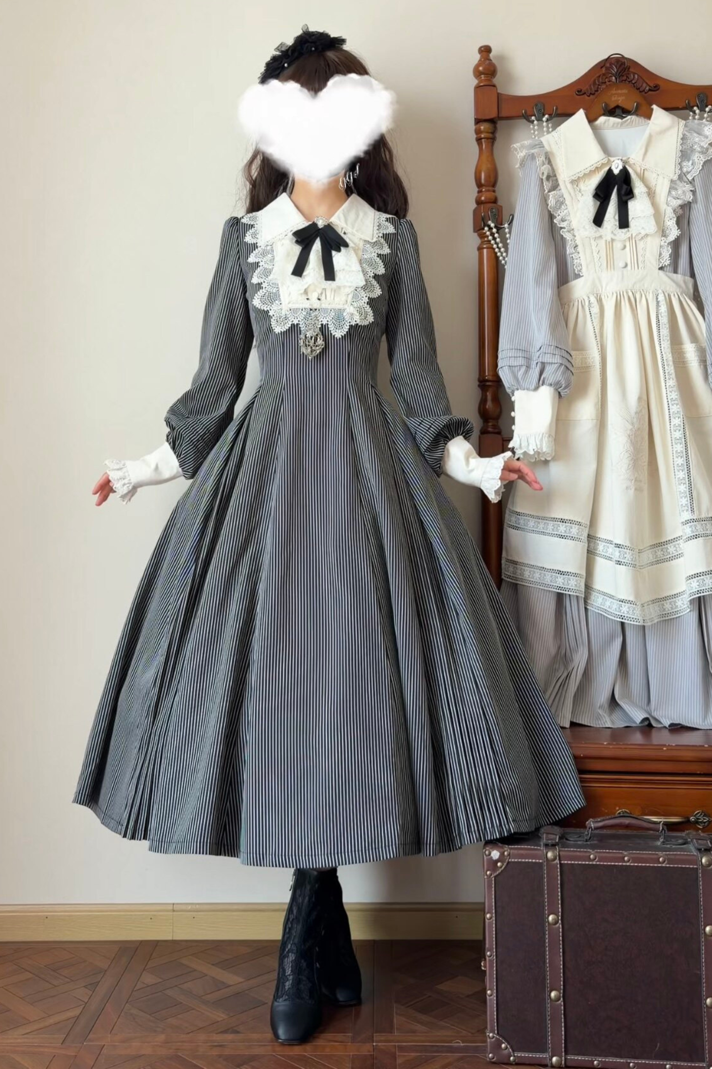 레트로 로리타 원피스 + 앞치마