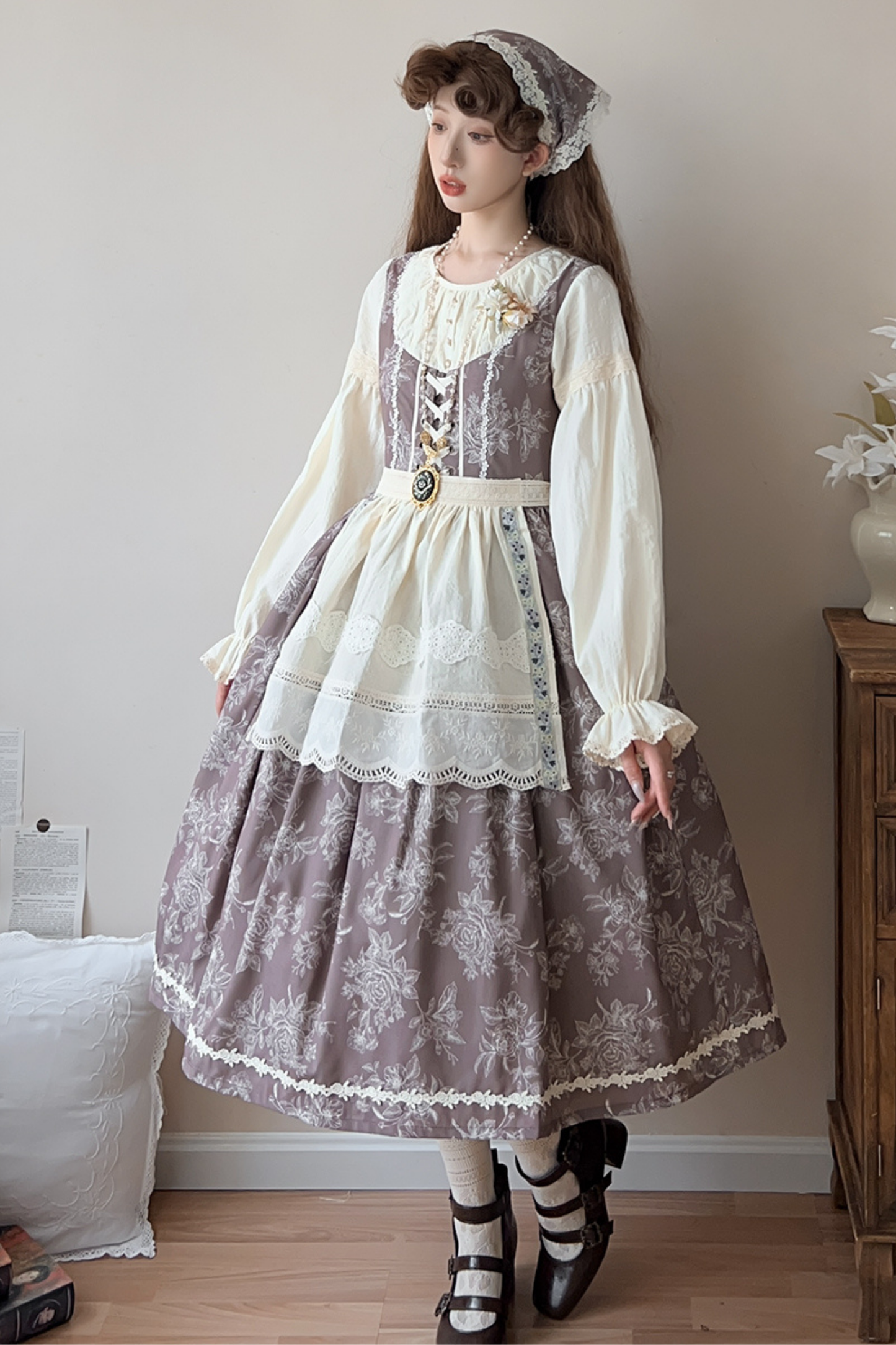 スケッチワイルドローズエレガントロリータドレス