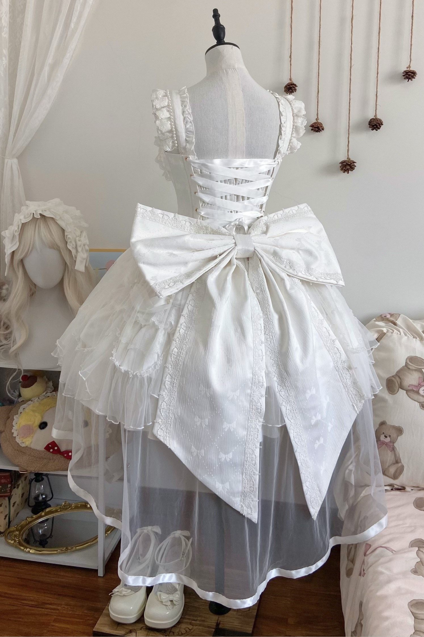 スイートフリルケーキロリータドレス