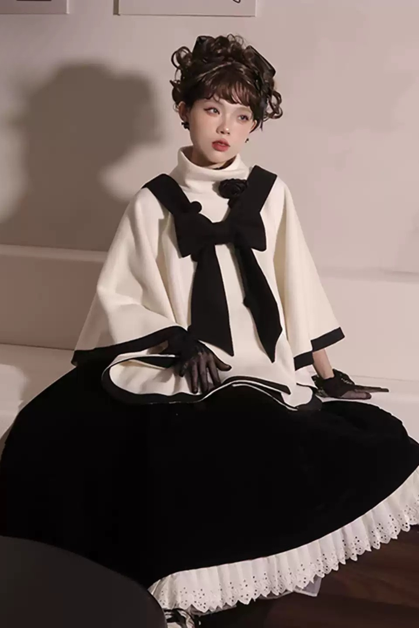 【予約商品】ローズクワイアケープコート＋フーディーリボン